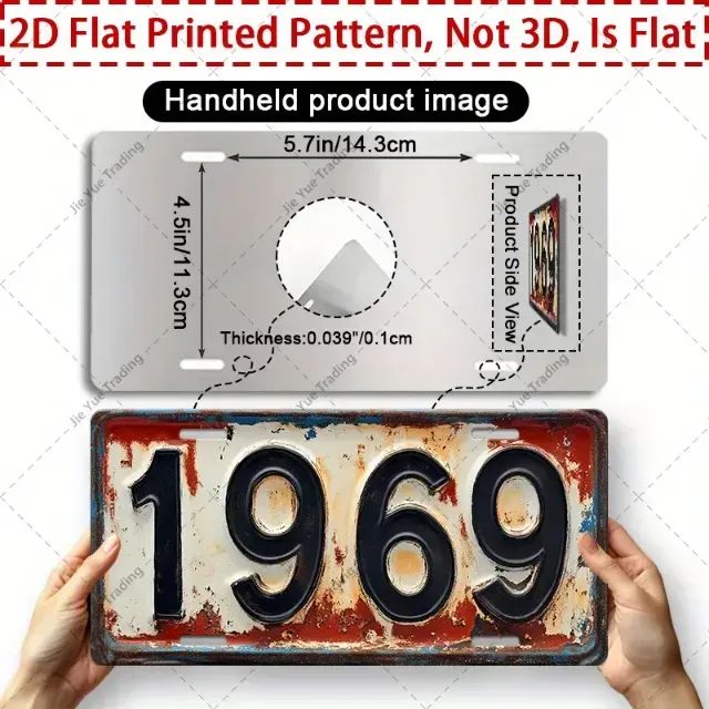 Placa Decorativa Estilo Vintage 1969 - Foto 3