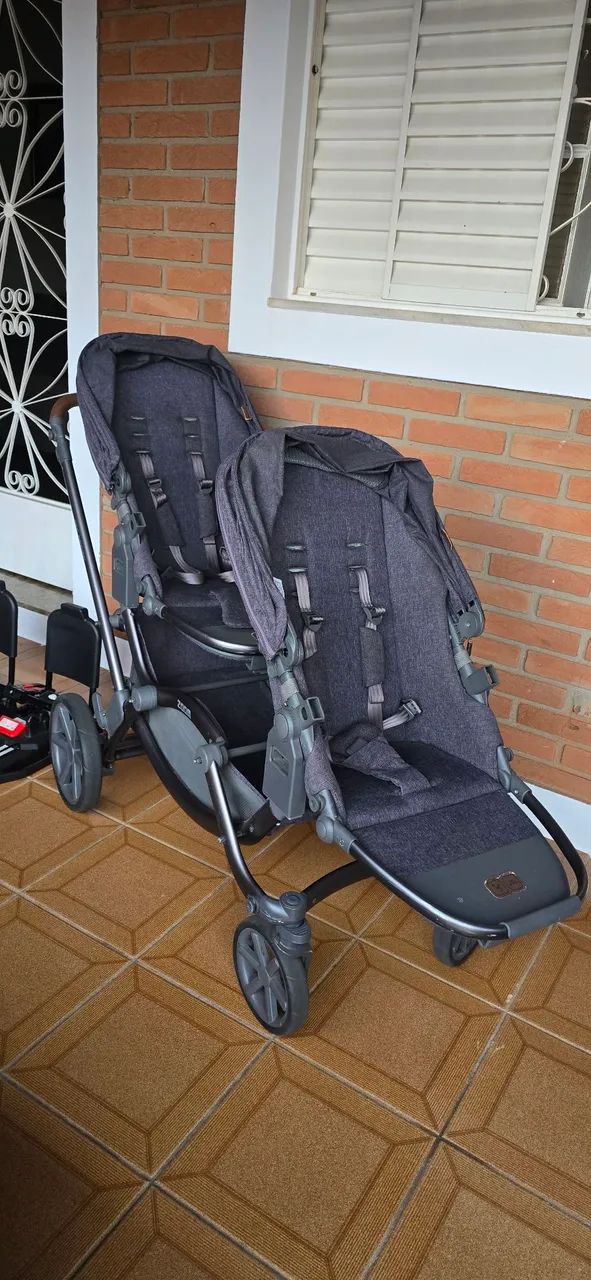 Carrinho ABC Design para Gêmeos - Semi-novo - Foto 2