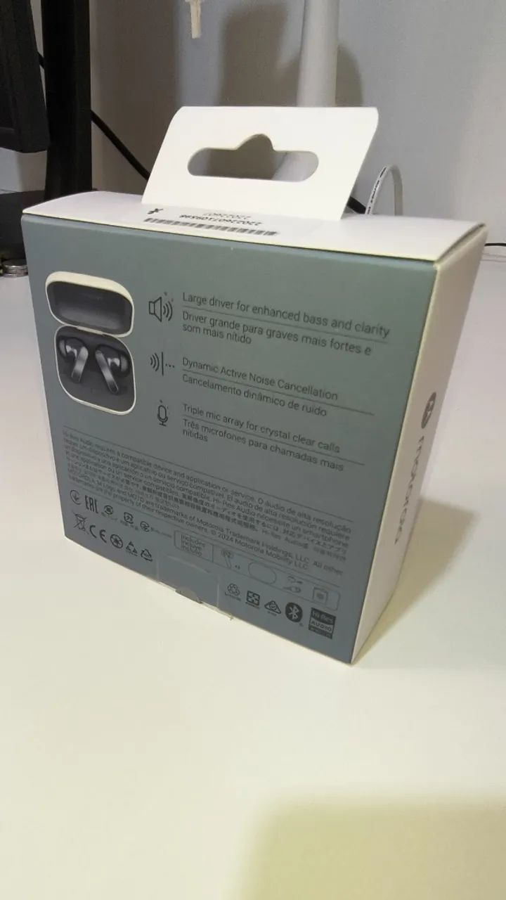 Fone De Ouvido Sem Fio Bluetooth Motorola Moto Buds Motorola Cor Dark Blue - Foto 5