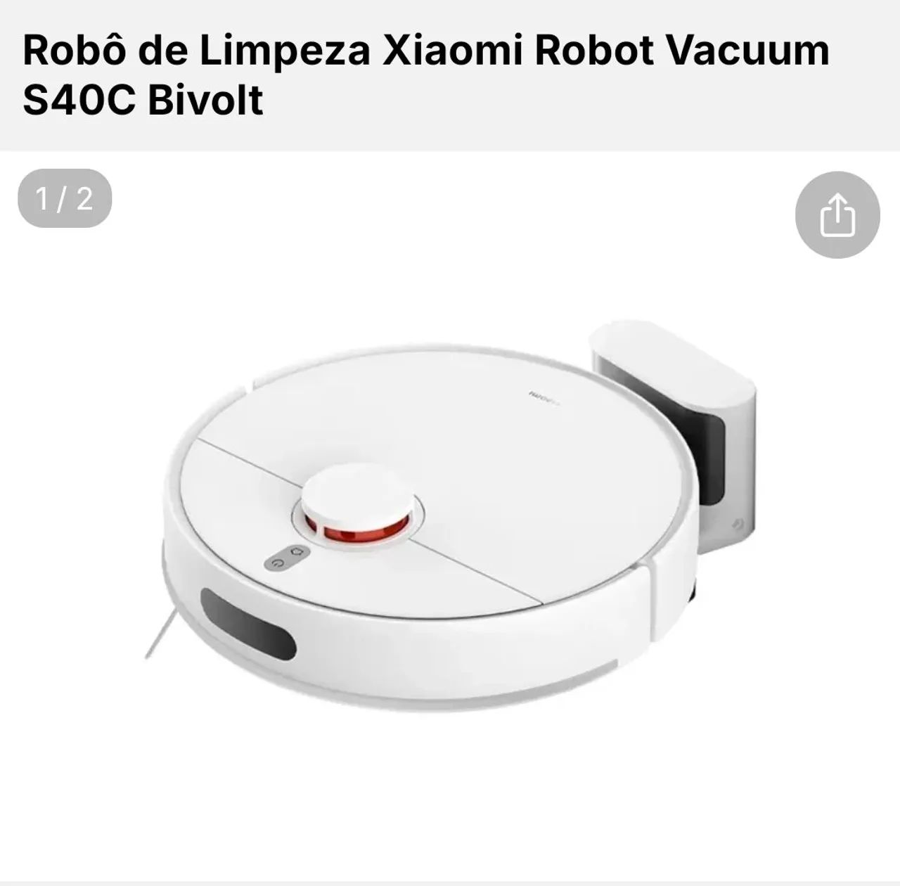 Robô de Limpeza Xiaomi Robot Vacuum S40C Bivolt - Foto 3