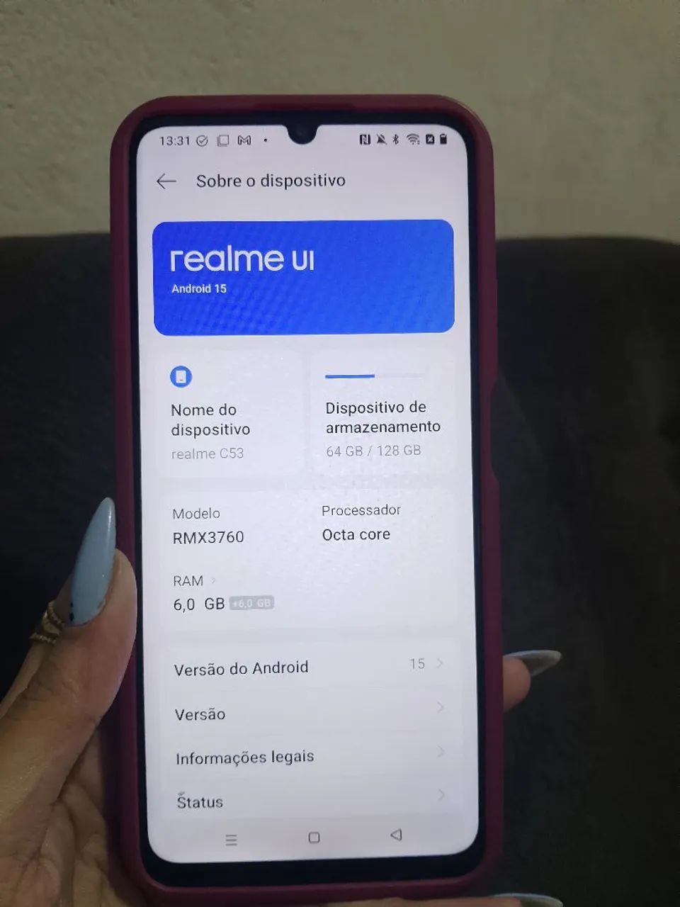 Realme c53 128GB 6 GB Ram 