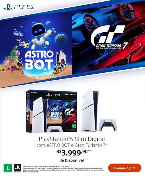 Jogos Astrobot e Gran Turismo 