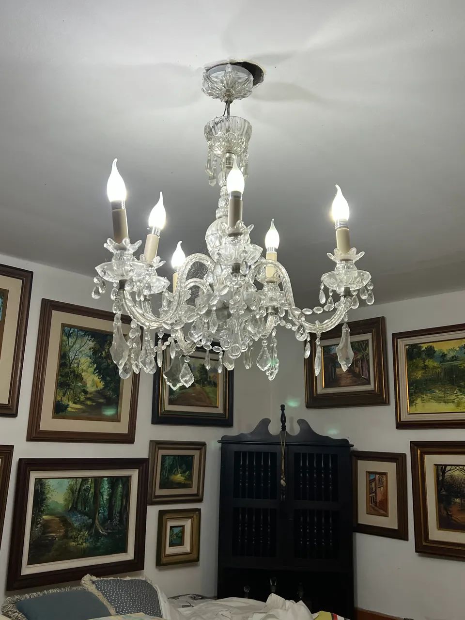 Lustre de Cristal 6 braços 