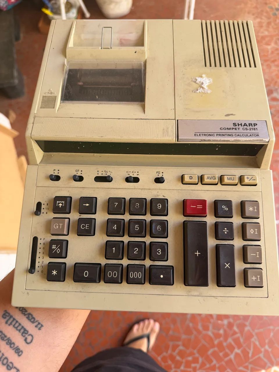 calculadora antiga Sharp Compet CS-2181  - Foto 2