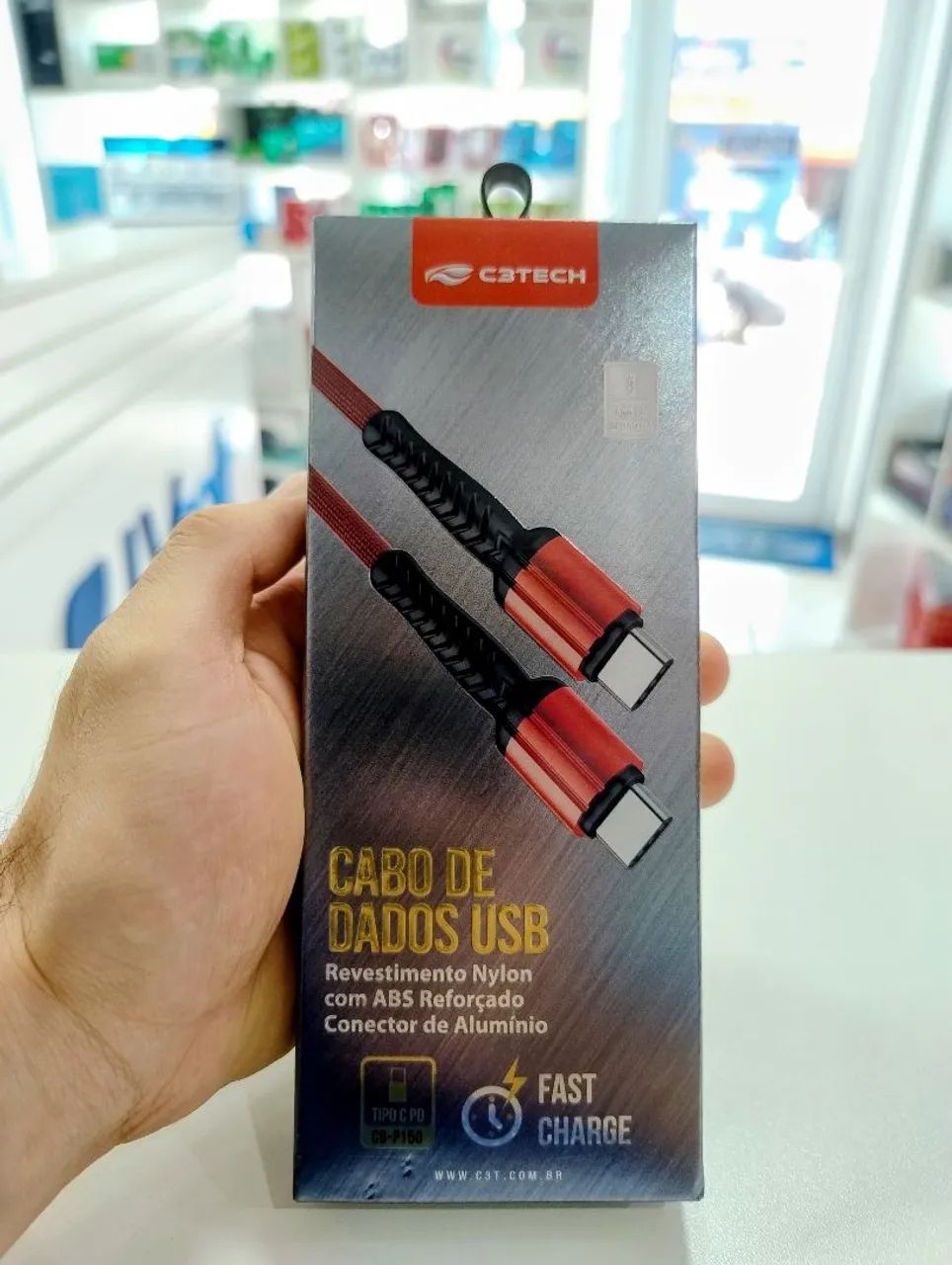 Cabo USB-C C3Tech 3A Fast Charge Atacado e Lote - Foto 3