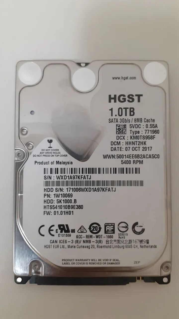 HD HGST 1TB 2,5
