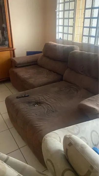 Sofá Reclinável Suede