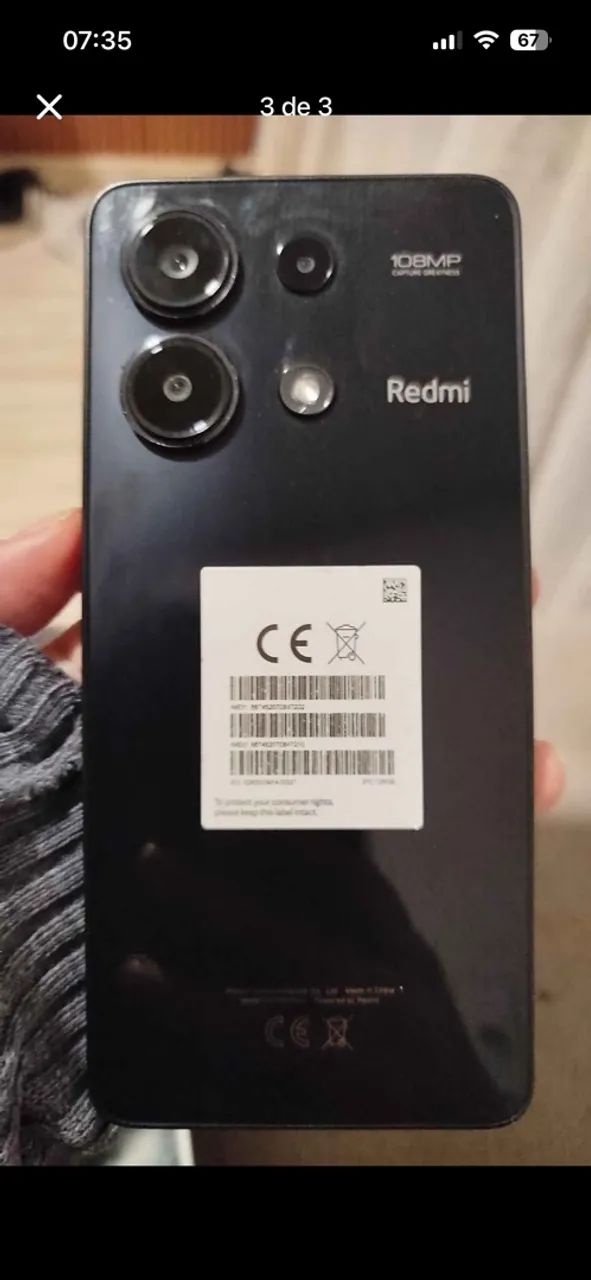 Celular Redmi 13- Excelente duração de bateria 