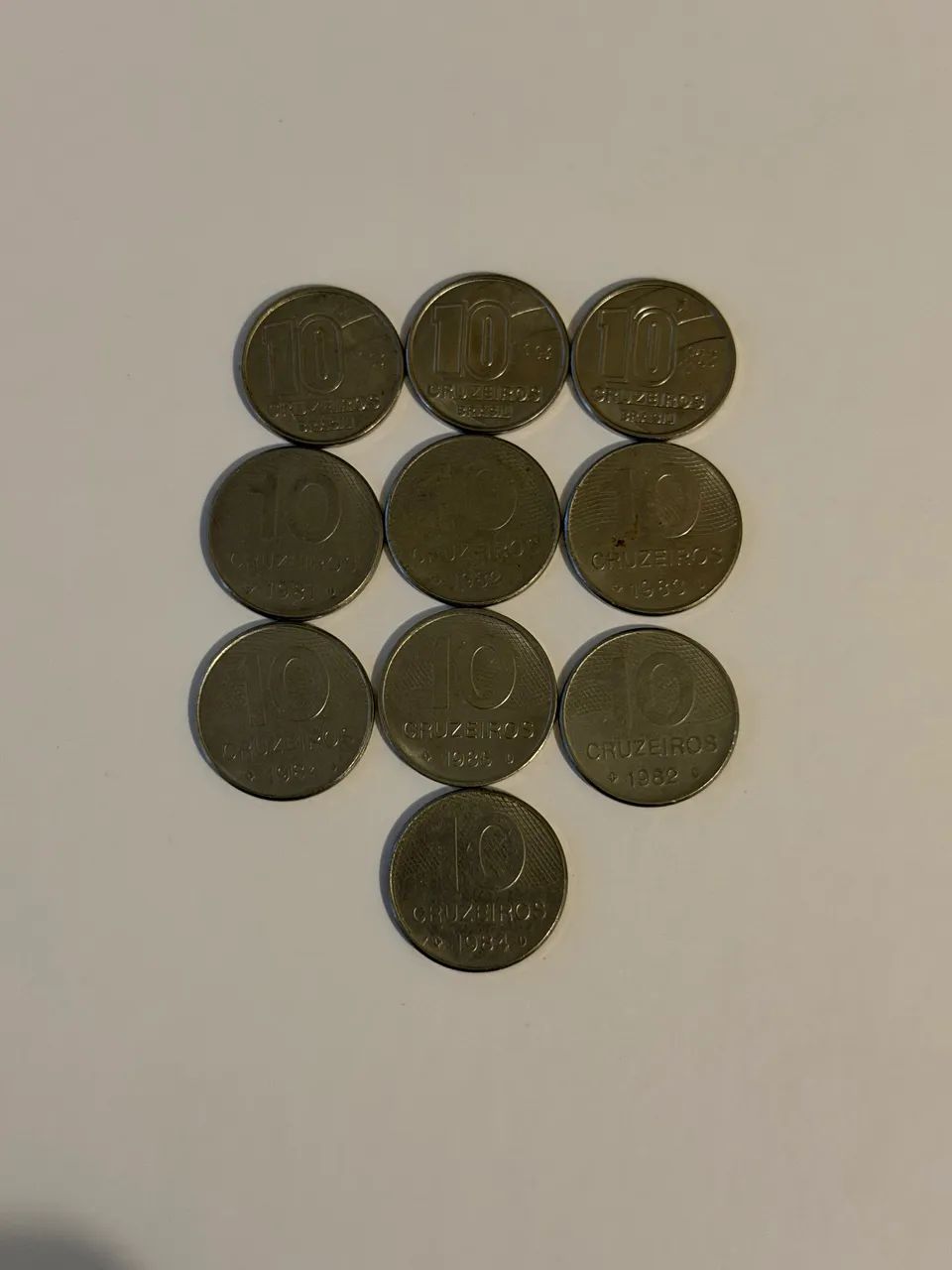 Lote com Moedas- 10 Cruzeiros , Ano Diversos