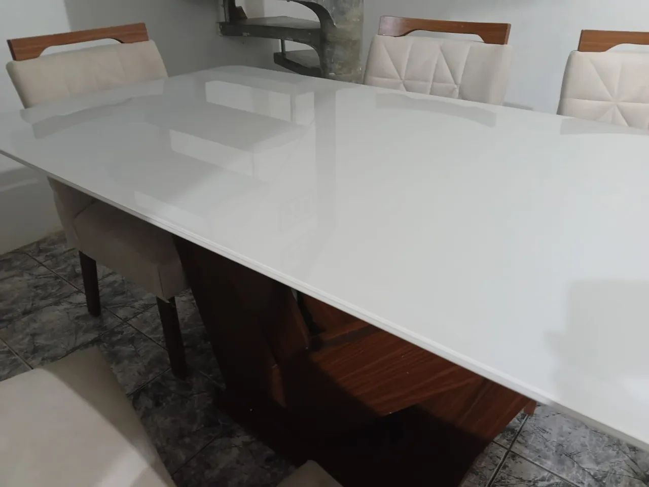 Mesa de jantar com 6 cadeira semi nova65204504441729121
