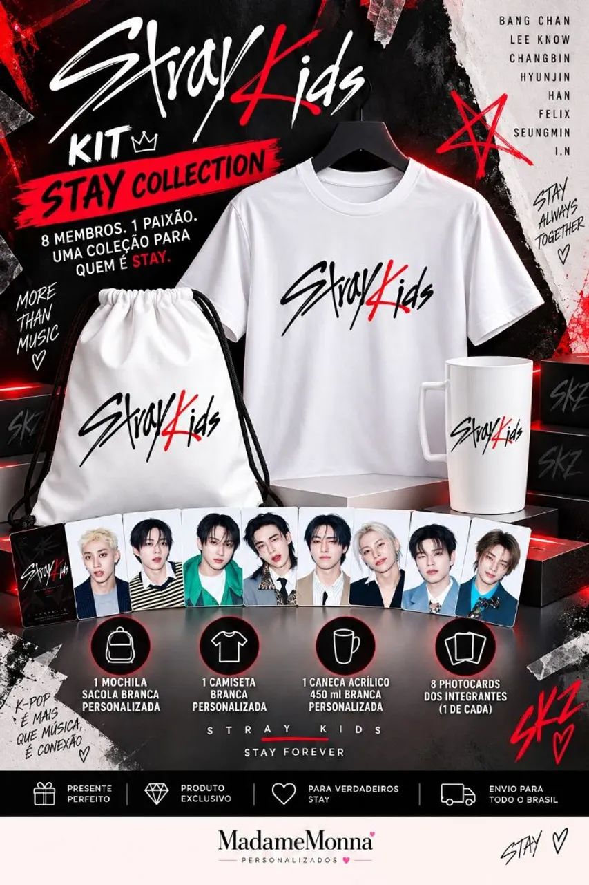 KIT STRAY KIDS ? STAY COLLECTION. - Hobbies e coleções - Conjunto