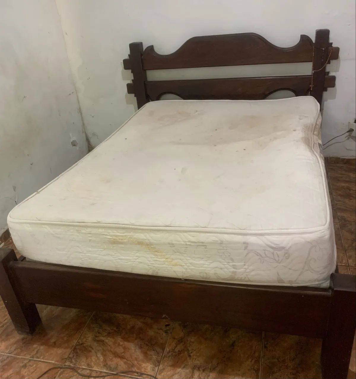 Solid wood double bed.469170204999700480