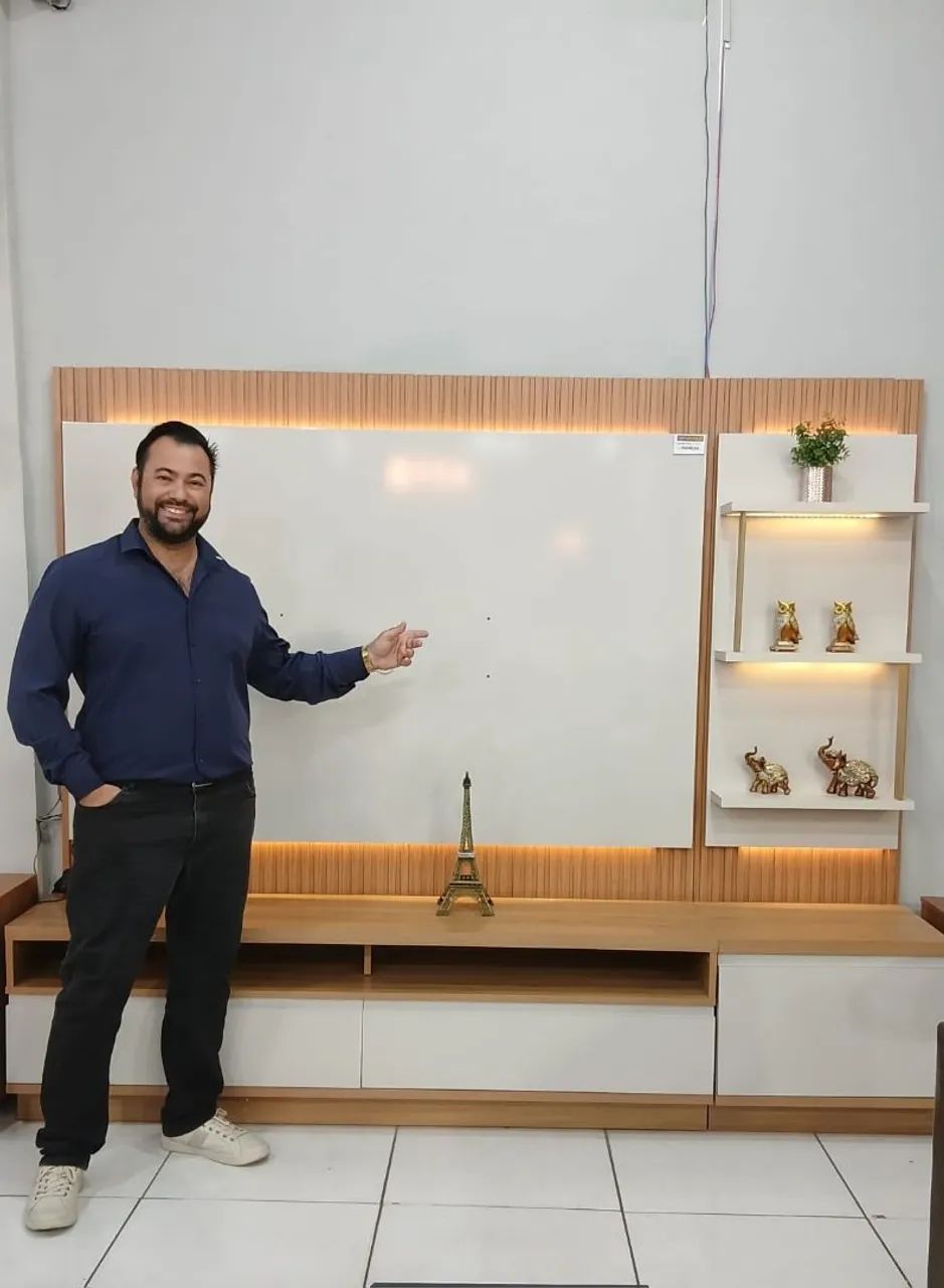 Conjunto Rack com painel são Paulo + módulo lateral são Paulo 
