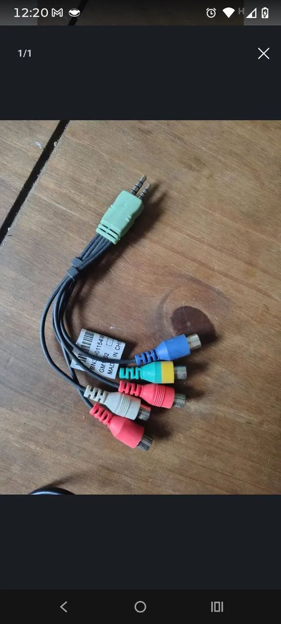 Cabo Adaptador de Vídeo Componente e Áudio para TVs Samsung. 