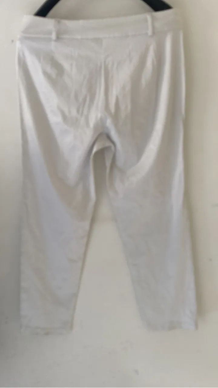 Calça branca c/lycra poliéster  - Foto 2