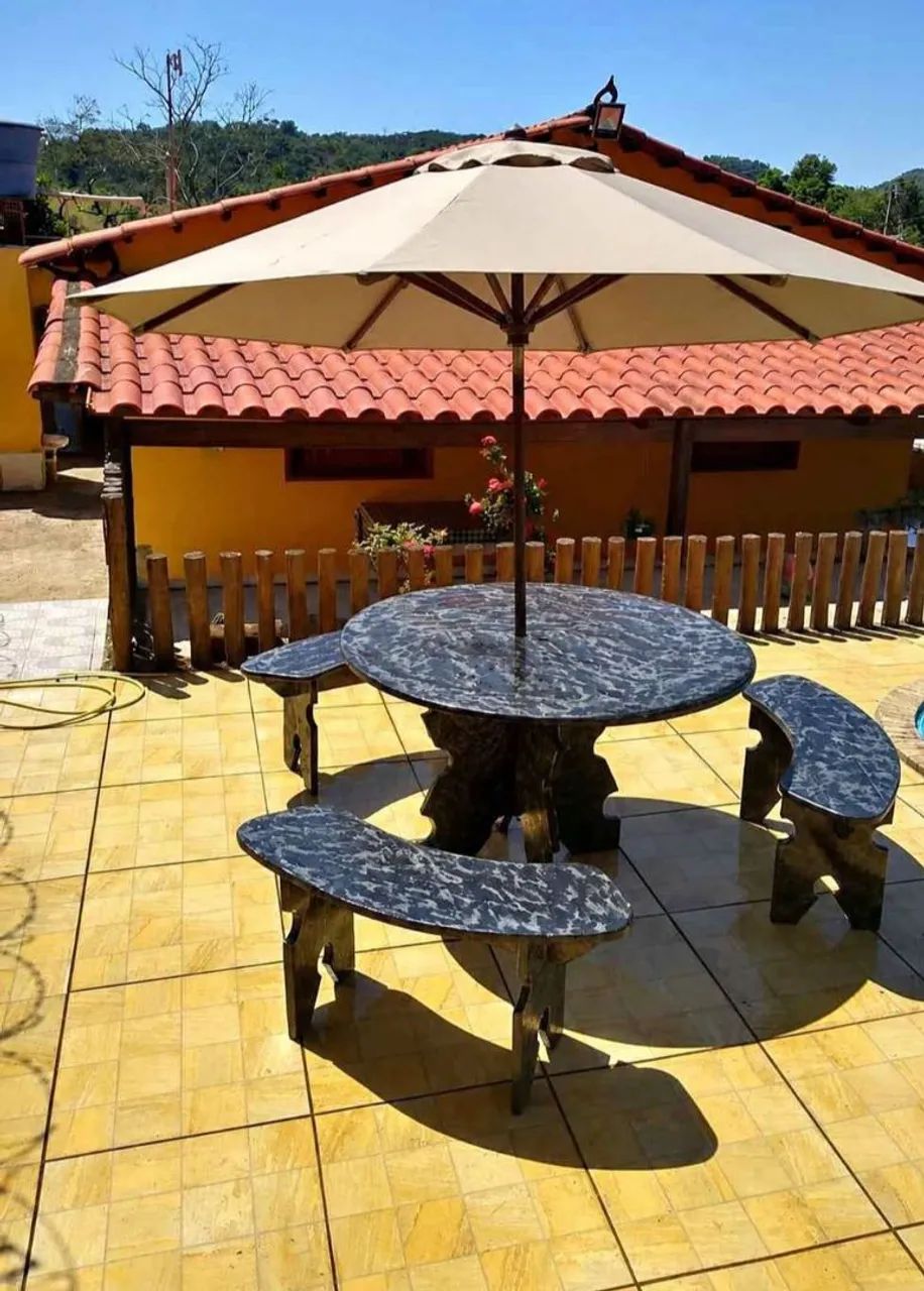 Mesa de área externa em pedra ardósia  - Foto 5