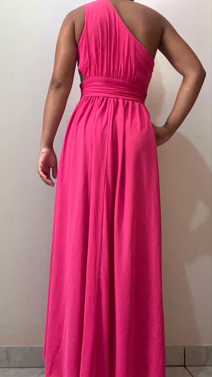 Vestido longo pink para festa - Foto 3