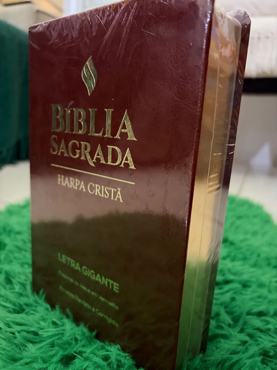 BÍBLIA COM HARPA LUXO MARROM - NOVA - Foto 2