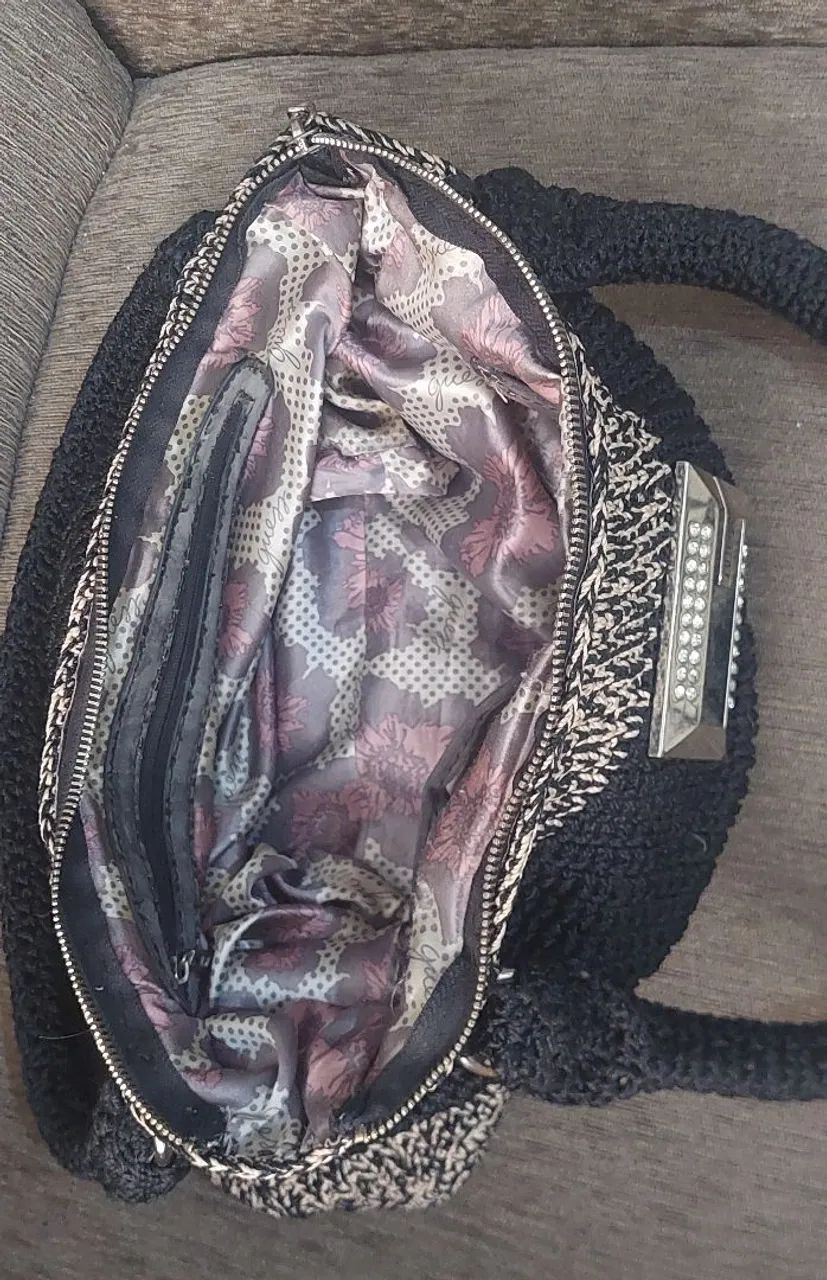 Bolsa de Crochê com Forro e Zíper  - Foto 4