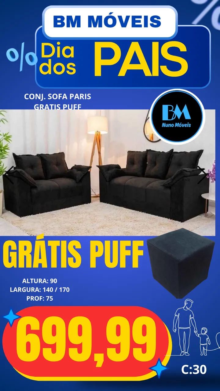 Sofás em promoção de dia dos pais  - Foto 4