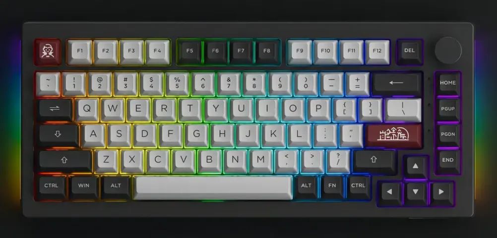 Teclado mecanico sem fio Akko 5075b plus v2 Dracula - Foto 2