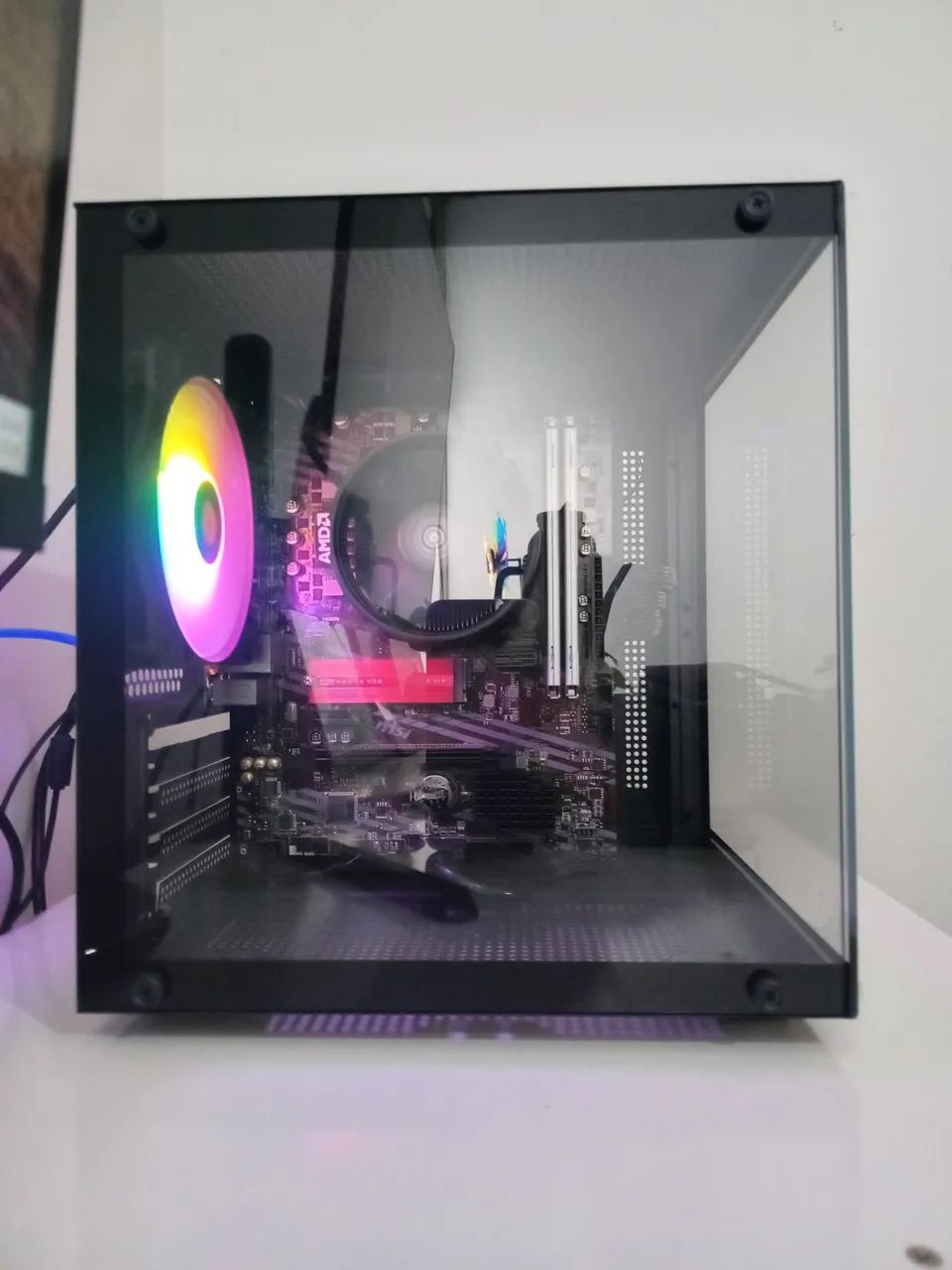 PC Gamer Ryzen 5 4600G 16GB DDR4 SSD NVMe 256GB RGB - Foto 2