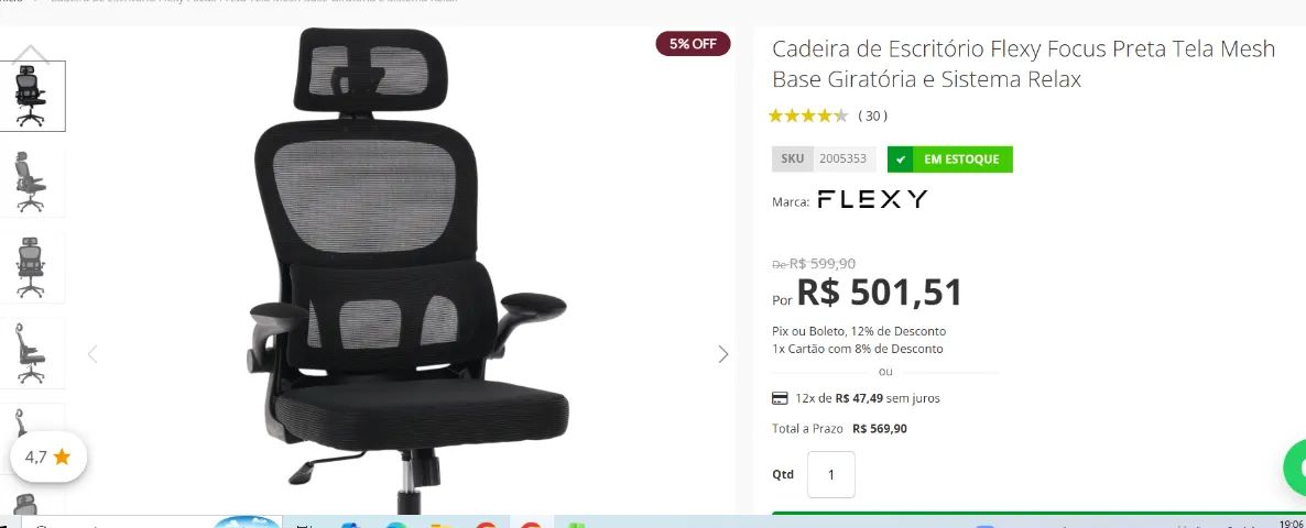 cadeira de escritório - Foto 3