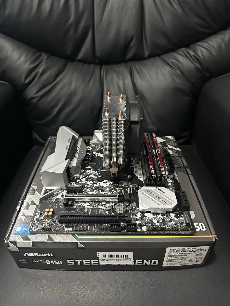 B450M Steel Legend + Ryzen 7 5700x + 32GB 3200mhz - Computadores e