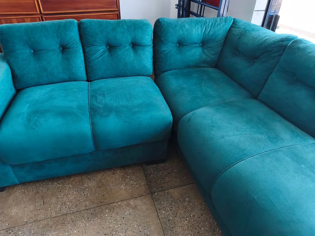 Sofá de Canto Verde - Moderno, Aconchegante e Espaçoso - Foto 5
