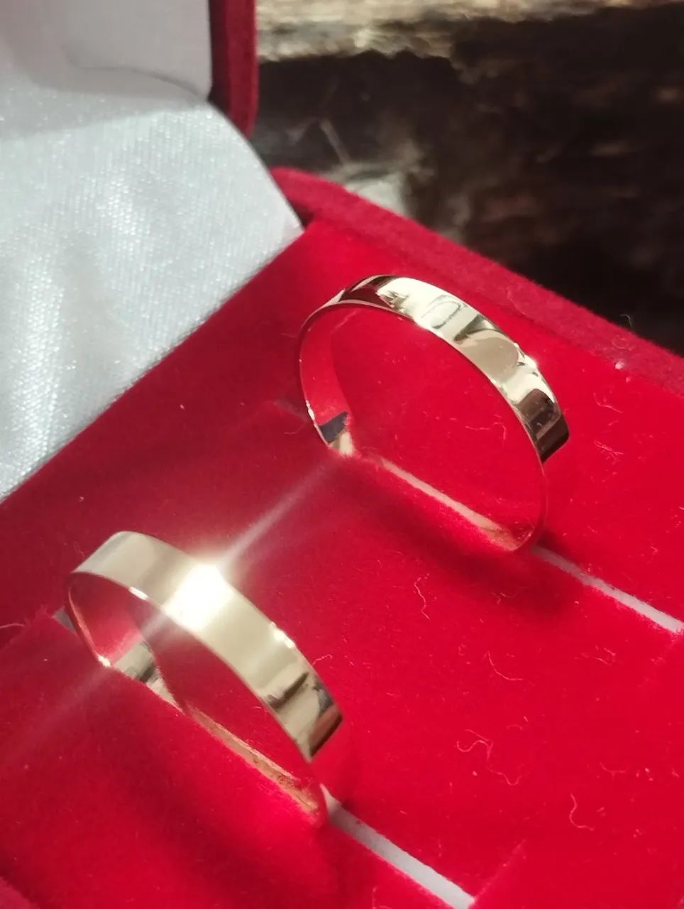 Alianças modelo reta 3mm - ouro 750 (18k)