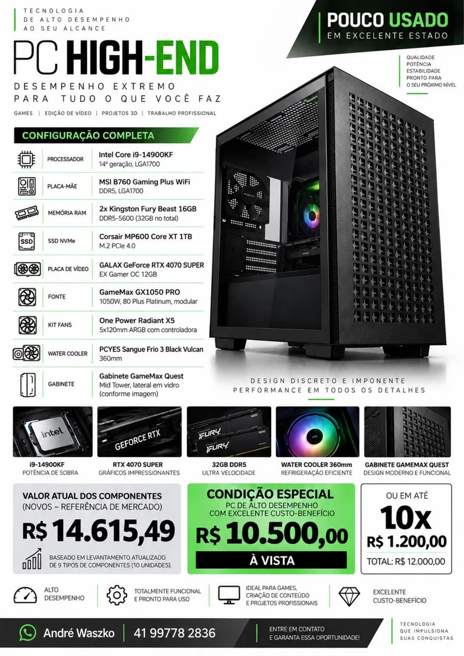 PC Gamer de alta performance 