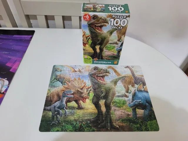 Combo Jogo de Quebra-Cabeças com 6 Jogos Variados Caros, Bichinhos e Dinossauros - Foto 3