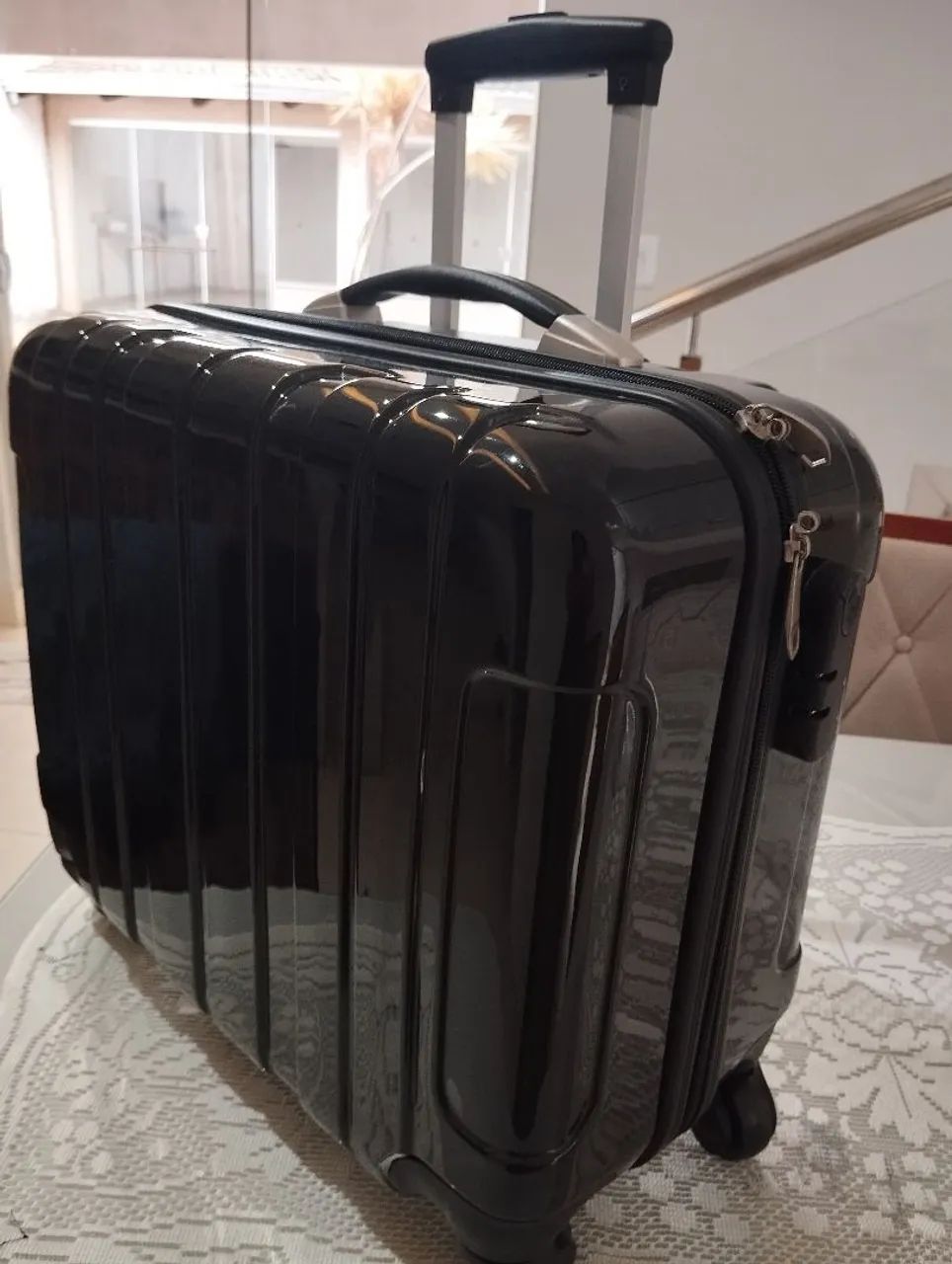 Mala executiva com rodinhas e porta Notebook 