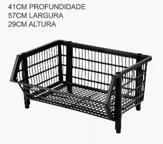 Cesto empilhável plástico / gondola / expositor - Foto 2