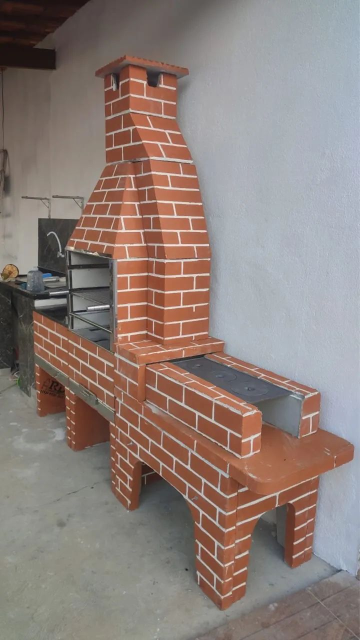 Churrasqueira com fogão a lenha e bancada 2.000 - Foto 2