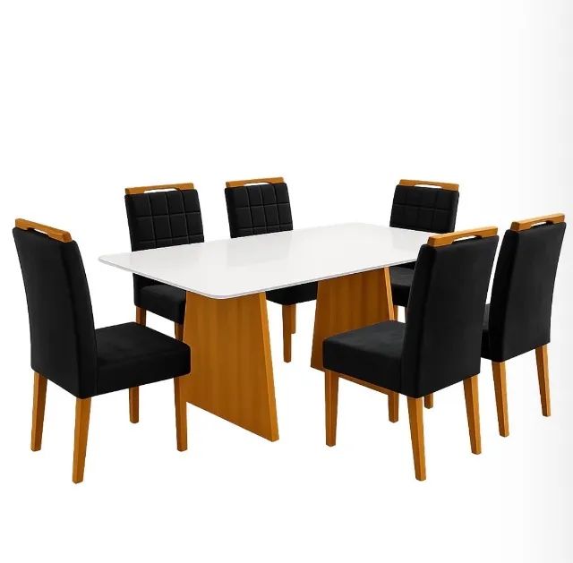 Conjunto Mesa e 6 Cadeiras Cinamvexa 160 cm - Foto 2