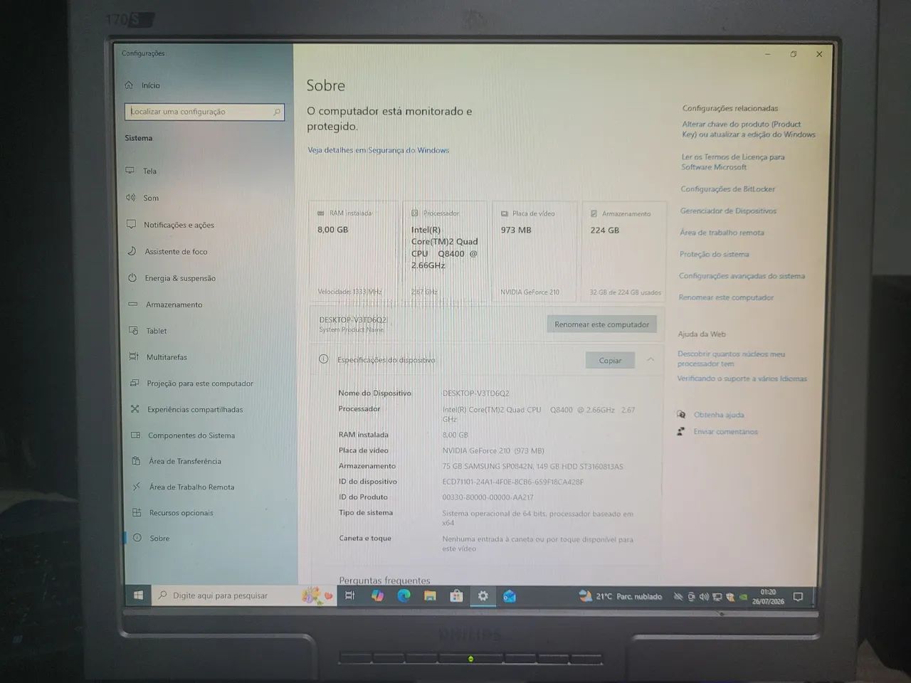 Pc de Escritório + Monitor  - Foto 4