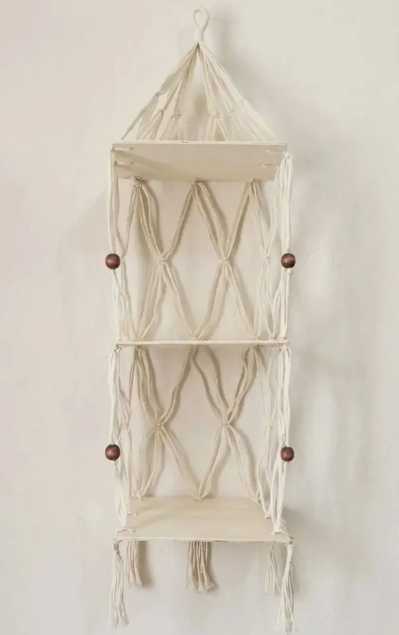 Prateleira suspensa Macramê  - Foto 2