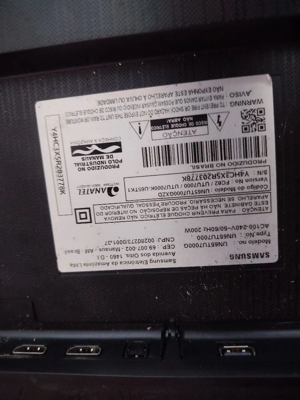 TV LED Smart 65 polegadas com tela trincada para retirada de peça - Foto 2
