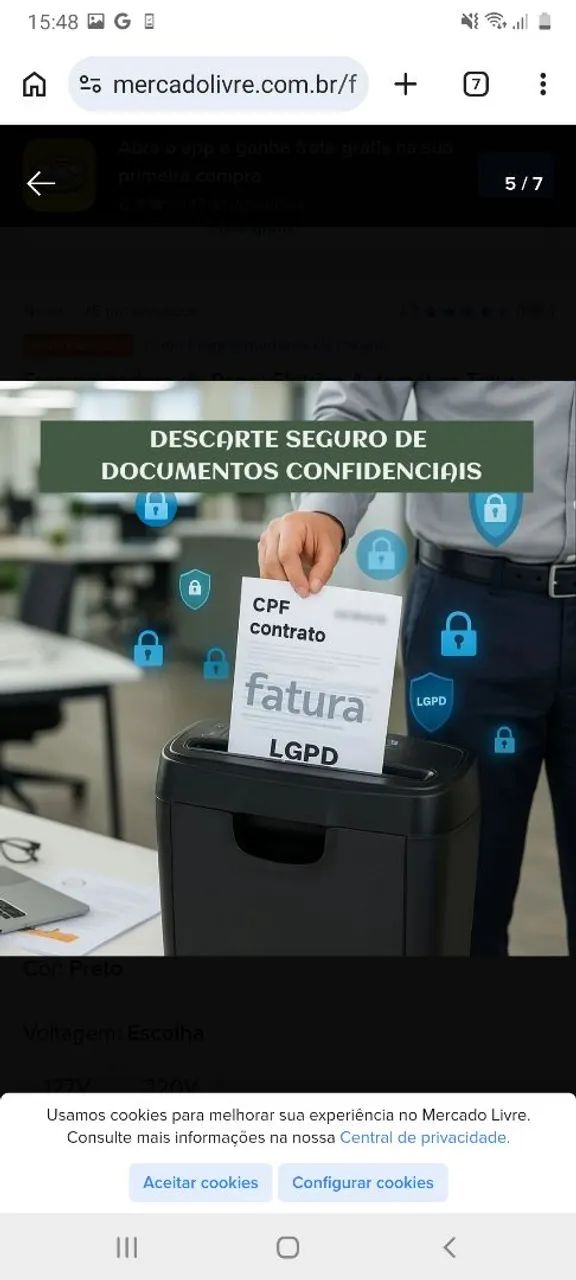 Fragmentadora de papel e cartão - Foto 3