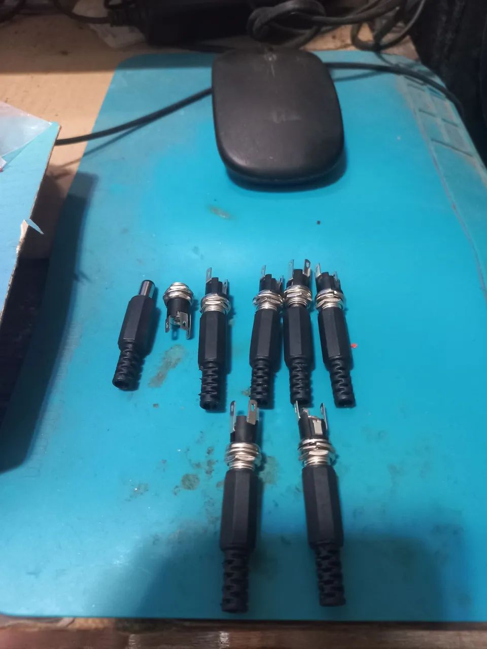 7 pares de conector p4 pra fonte 12v
