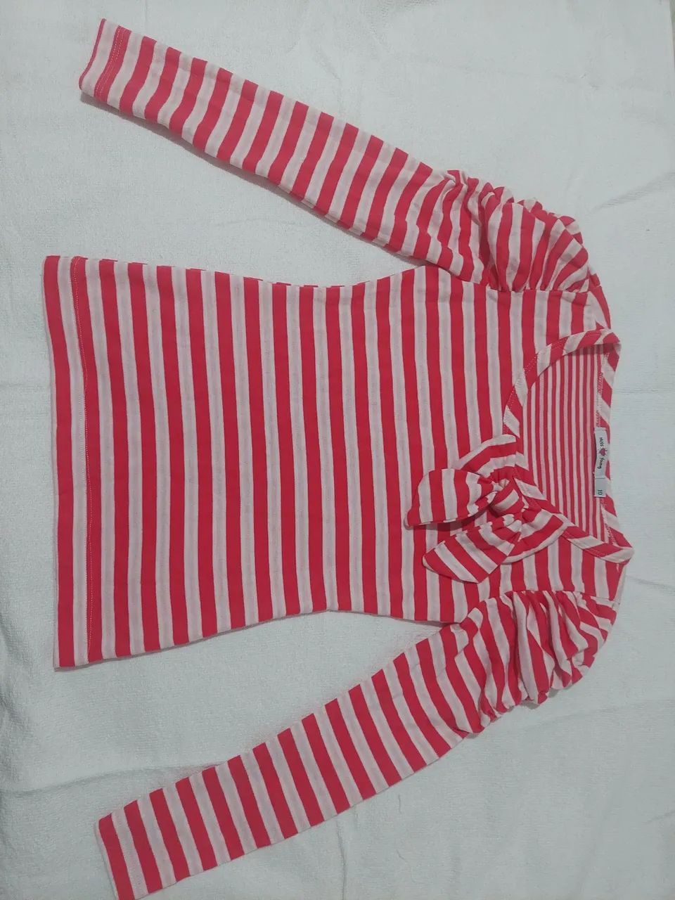 Blusa Listrada  Infantil com Detalhe em Laço  - Foto 4