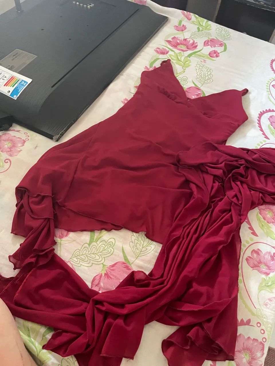 vestido vinho com tule  - Foto 2
