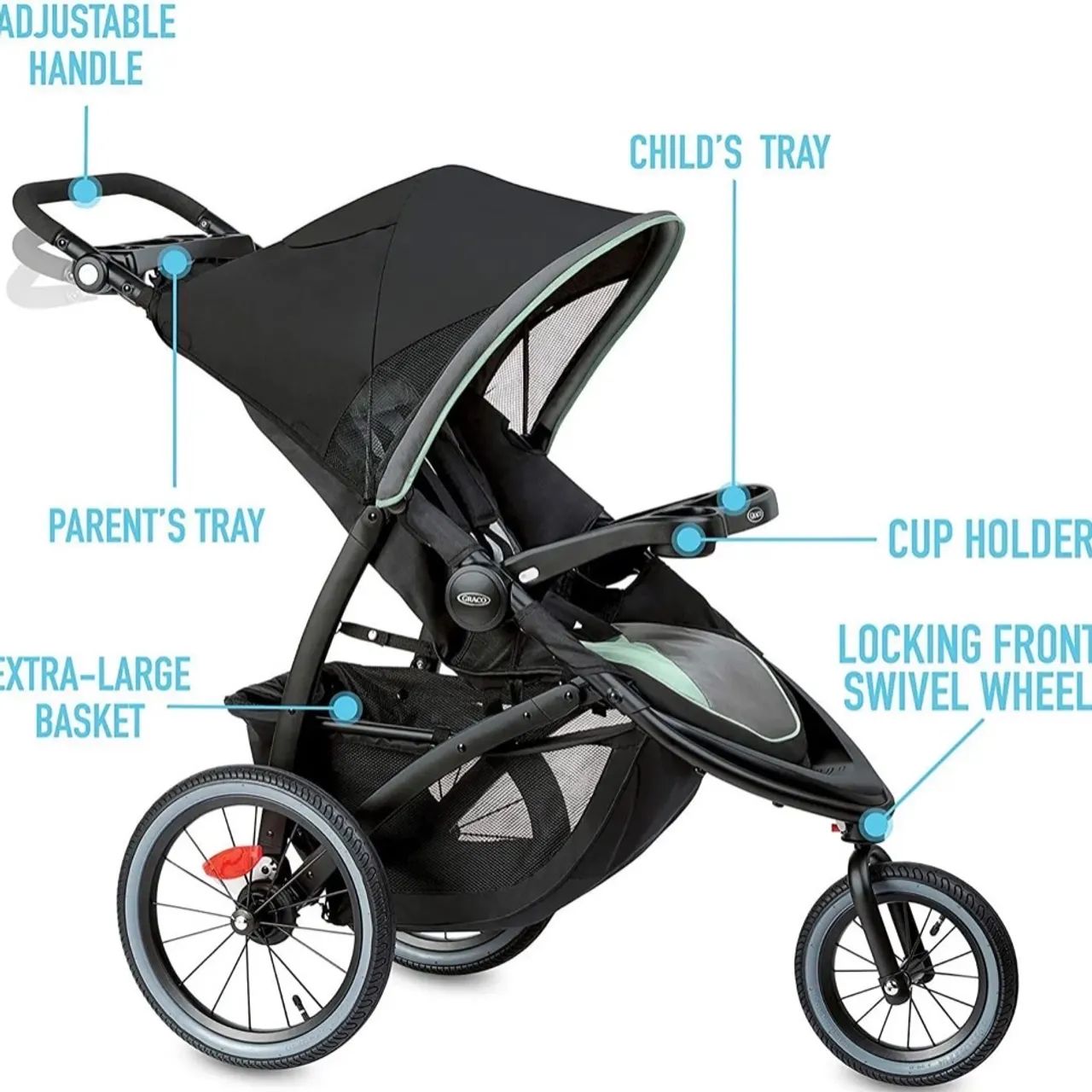 Carrinho de bebê e bebê conforto Graco Jogger - Foto 2