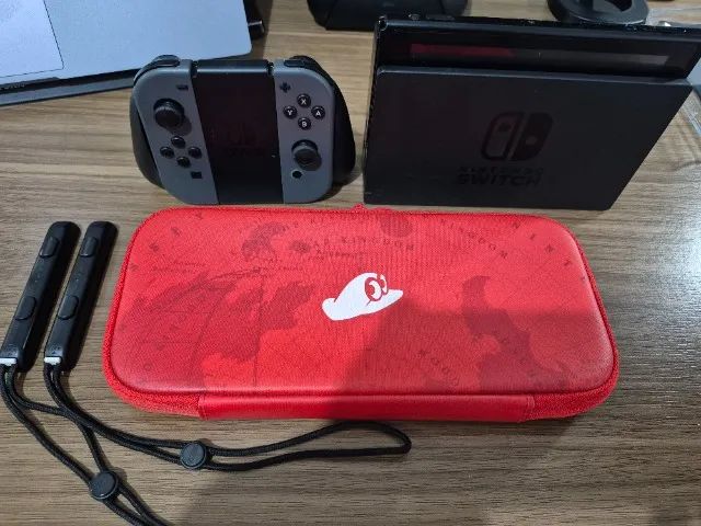 Nintendo Switch V1 Unpatched 2017 Japonês + Dock + Case Oficial
