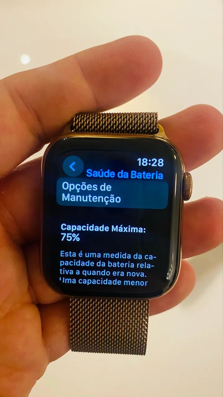 Apple Watch 5 dourado 44mm - Foto 5