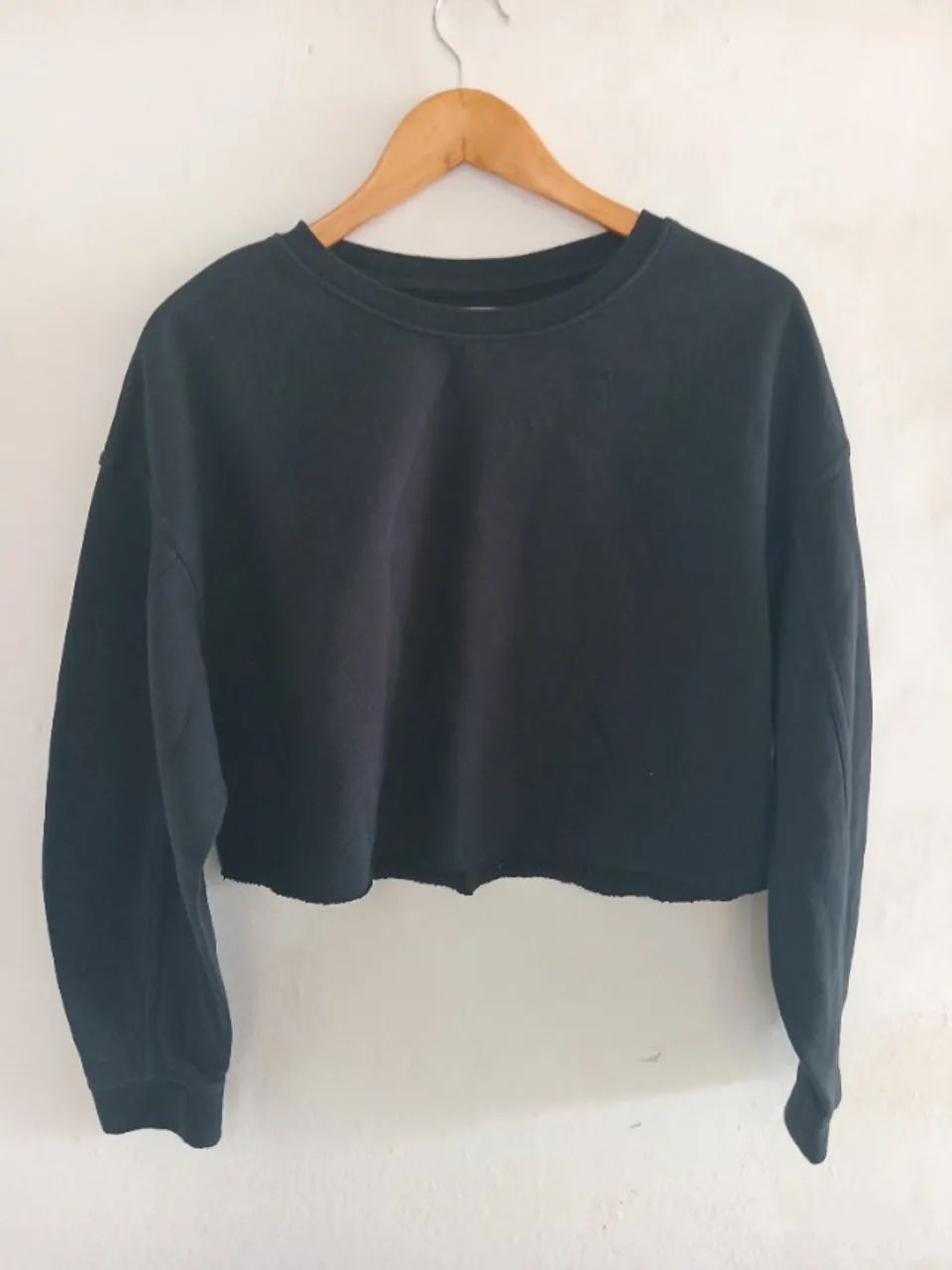  blusa moleton Zara  P/M modelo curto/ manga longa 