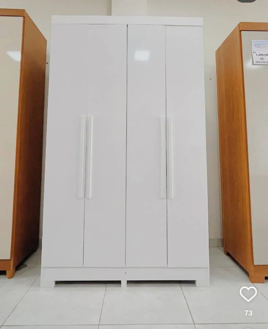 Guarda roupa de solteiro recife com 4 portas e 2 gavetas - Foto 2