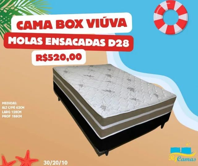 Cama box viúva D28 (Pague na entrega)