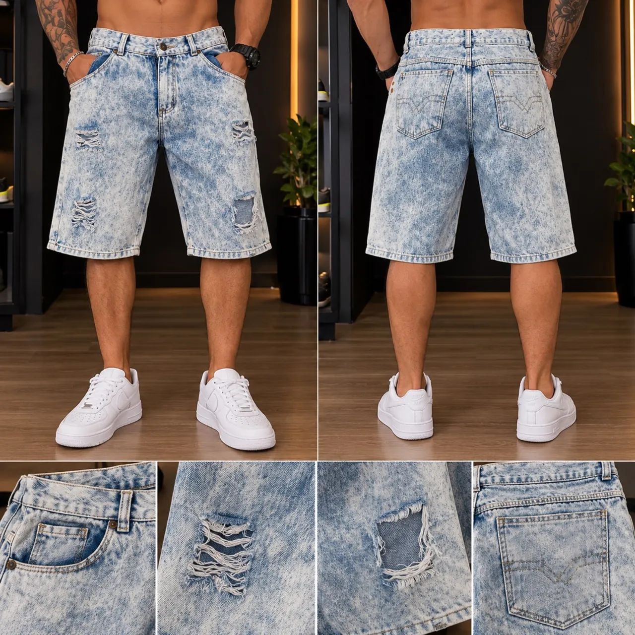 Bermuda jeans masculino - Foto 3